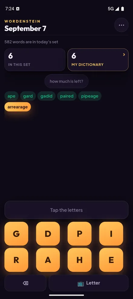 Eight letters. Not one of them required.